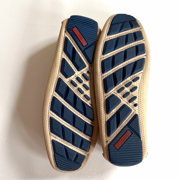 1901 Suede Driving Moccasins Loafers MStorino Horse Bit Shoes Beige Sand size 10 - Picture 5 of 12